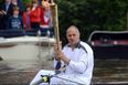 Redgrave Carries Olympic Torch and Rows Boat at Same Time