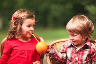 Greedy Children Only Share Under The Beady Eyes Of Their Mom