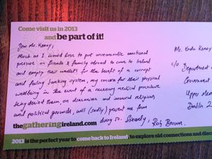 Thanks But No Thanks, Enda. One Man Turns Down ‘The Gathering’ With a Public Protest