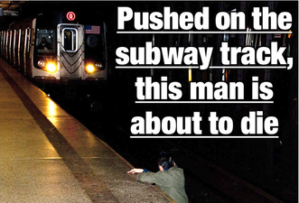 The Most Shocking Front Page We Have Ever Seen: Photo Captures Man’s Last Moments Stuck On Track
