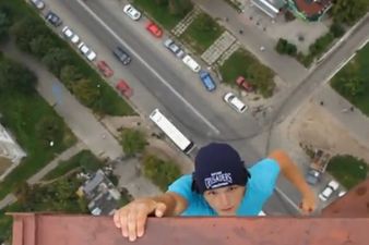 Whatever You Do, Don’t Look Down! Young Man Performs Super-Dangerous Stunt on a Crane