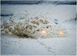 PIC of the Day – Sea Foam Swamps Car in Spanish Point, Co. Clare