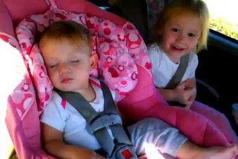 Oppa Carseat Style! Baby Wakes Up & Busts A Crazy Move To Gangnam Style