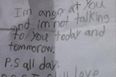 “I’m Not Talking To You Today & Tomorrow!” Little Girl’s Hilarious Note To Her Parent Goes Viral