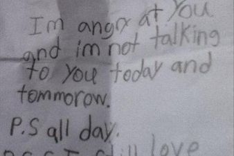 “I’m Not Talking To You Today & Tomorrow!” Little Girl’s Hilarious Note To Her Parent Goes Viral