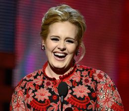 Adele Admits She’s “Sh*tting It”, Shows Off New Inking And Gives Chris Brown An Earful At The Grammys