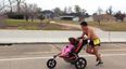 Dad With Brain Cancer Wins Marathon After Pushing Daughter In Buggy For 26 Miles