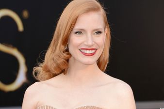 “Here’s A Pic Of Me Geeking Out On My YSL Campaign” – Jessica Chastain Posts Pic To Facebook Of Her HUGE Billboard