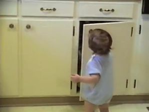 VIDEO: Baby Versus Cupboard Door
