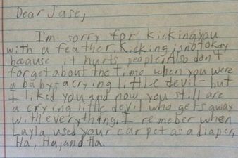 How Not To Apologise: Little Boy Lands Himself In More Trouble After Writing This Hilarious ‘Sorry’ Letter