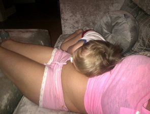 How Cute: Pregnant Model Tweets Pic of Son Talking to Her Baby Bump