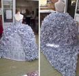 PICTURE: 15-Year-Old Girl Makes Wedding Dress Out Of Divorce Papers