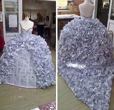 PICTURE: 15-Year-Old Girl Makes Wedding Dress Out Of Divorce Papers