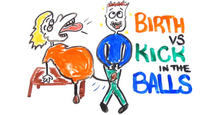 VIDEO: Humanity’s Biggest Question Ever Answered: Which Hurts More, Childbirth Or Getting Kicked In The Balls?