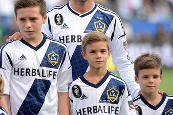 Like Father, Like Sons: Beckham Boys Show Off Football Skills