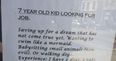 An Employee With A Difference: Seven-Year-Old Posts The Most Adorable Job Ad Ever