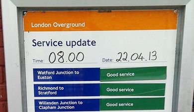 PICTURE: London Overground Have A Message For You