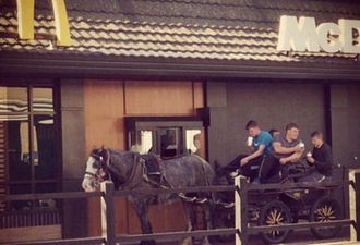 PHOTO: We Neeeeigh-ver Thought We’d See This At The Maccy D’s Drive-Thru