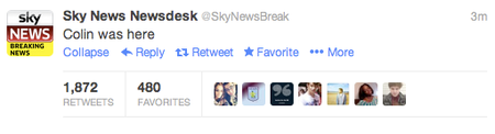 Sky News Twitter Account Hacked – By The Least Imaginative Hacker Ever…