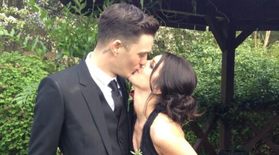 Television Star Weds Model Beau In Black Dress