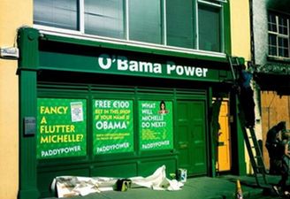 Stars And Stripes In Dalkey! Paddy Power Go All Out For The Obamas…