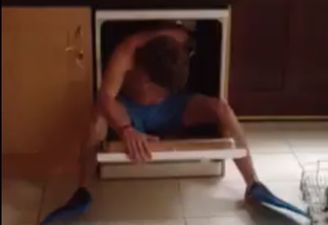 VIDEO: No Shower? This Waterford Lad Washed Himself In The Dishwasher Instead