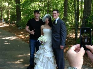 PICTURE: Acting Legend Runs Into Couple Night Before Their Wedding… AND On Their Wedding Day