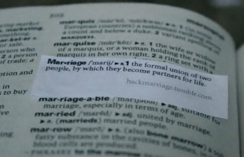 Marriage – The Formal Union of Two People: Artists Update Dictionaries in Support of Marriage Equality