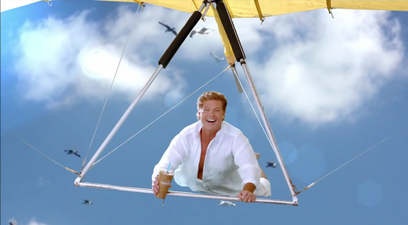 Video: An Extremely Happy and Cheesy David Hasselhoff Proclaims His Love for Iced Coffee Through Song