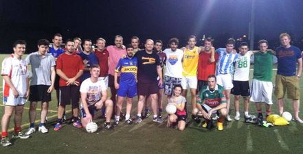 Photo: Top Irish Singer Turns Up for GAA Training in Manhattan