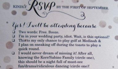 PICTURE – We Have Found It, This Is The Best Wedding Invitation We Have Seen