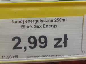 PICTURE – I Will Have A Can Of Your Finest Black Sex Energy Please… Sorry, What Now?