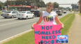 Video: “Not Homeless, Need Boobs” – Woman Begs on the Roadside for Money to fund Breast Surgery