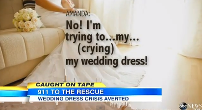 VIDEO – 911 Operator Saves Bride’s Wedding Day After Her Dress Gets Stolen