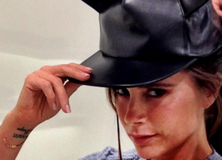 Pop To Hop: VB Poses With Leather Bunny Hat