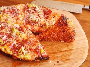 Photo: Forget Ramen Burgers! Presenting the Ramen Noodle Pizza!