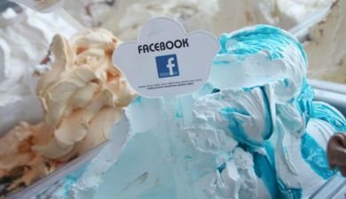 Photo: Yes, Facebook Flavoured Ice Cream Does Exist