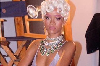 PICTURE – Rihanna Posts Some Pretty Revealing Photos From Behind The Scenes Of The “Pour It Up” Video