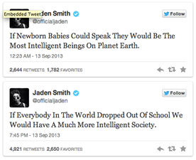 “School Is The Tool To Brainwash The Youth” – Jaden Smith Shares Some Thoughts On Twitter