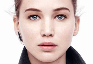 Jennifer Lawrence Goes Barefaced For Dior