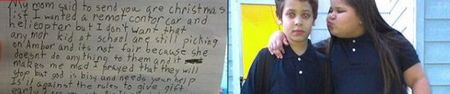 Photo: Boy Writes Plea to Santa Asking if He Can Stop Kids Bullying his Sister