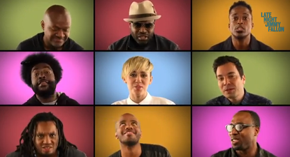 VIDEO – Miley Cyrus Performs AMAZING A Cappella Version Of “We Can’t Stop” With Jimmy Fallon And The Roots