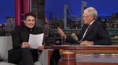 VIDEO – James Franco Reads Out Apology Letter He Wrote When He Was 12 On Letterman