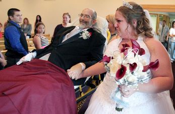 Dying Dad Gives His Daughter Away At Her Wedding From A Hospital Bed