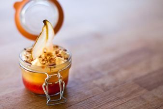 Recipe: A Mouthwatering Concorde Pear and Damson Trifle