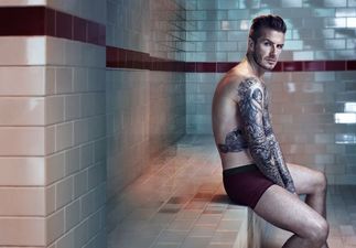 PICTURE – Sheesh, David Beckham Is Looking Pretty Half-Naked In New H&M Campaign Photo