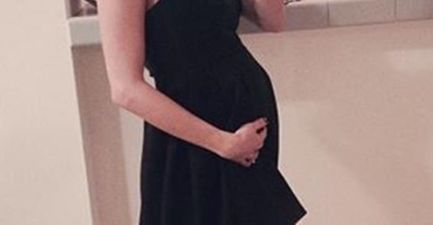 PICTURE: Star Shows Off Baby Bump In Little Black Dress