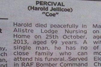 PICTURE – “He Has No Family That Can Attend His Funeral” This Obituary Nearly Broke Our Hearts
