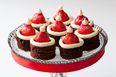 Recipe: Festive Brownies with Strawberry Santa Hats