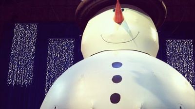 PIC: No Snow Balls Here… One Fairly Peculiar Bouncy Castle Entrance